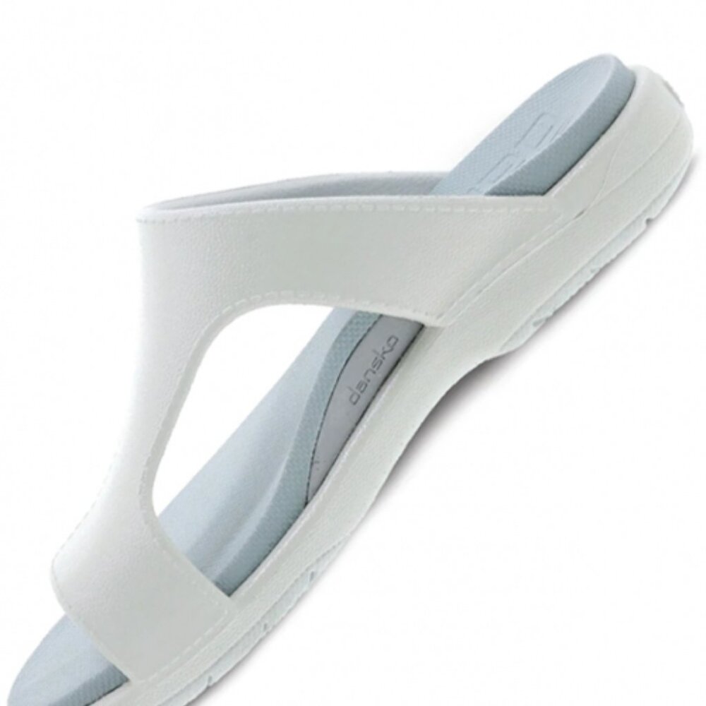 Dansko Women's Gray Molded‎ Toe-Loop Slip-On Casual Slide Sandal Size 6